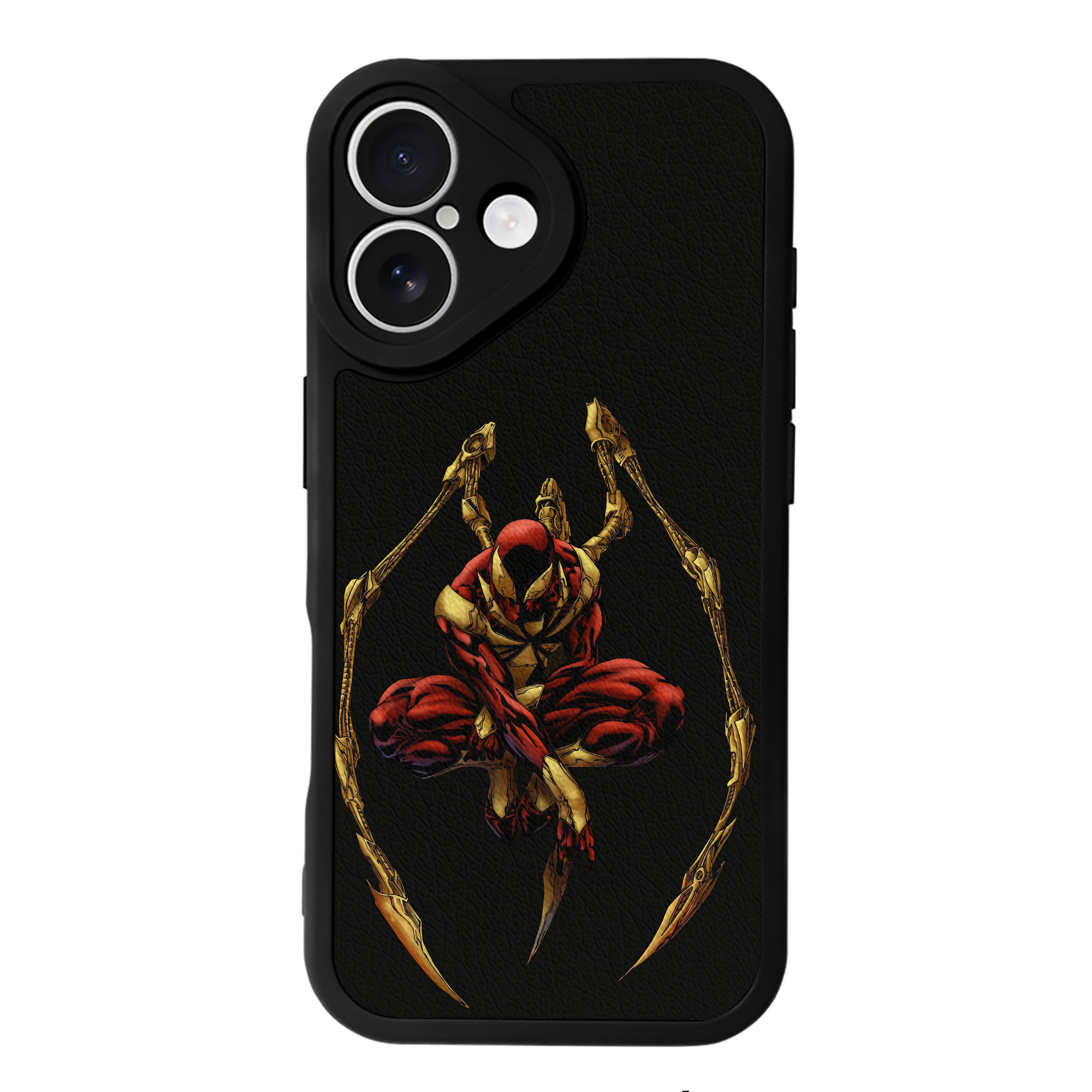 （画像用） Spider Man スパイダーマン 【iPhone 16シリーズ対応】シリコンスマホケース（レザー調） 材質：シリコン